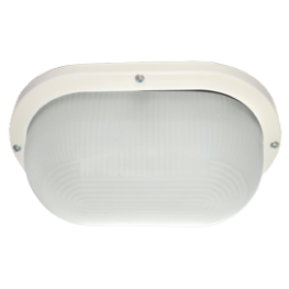 Ecola Light GX53 LED ДПП 03-9-102 светильник Овал накладной 2*GX53 матовое стекло IP65 белый 280х175х105