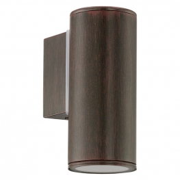 Уличный светодиодный светильник настенный RIGA, 1х3W (GU10), нерж. сталь/коричневый