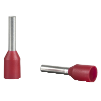 single conductor insulated cable end - medium - 1 mm? - red