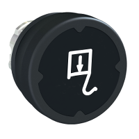 pushbutton head for harsh environment - black - with marking-legend rotated 90°