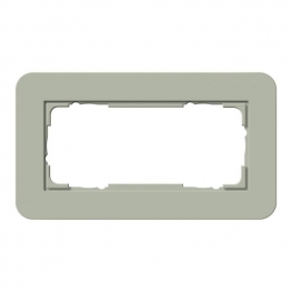 Рамка Gira E3 2 поста с антрацитовой подложкой, цвет серо-зеленый 1002425