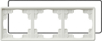 Рамка Gira S-color 3 поста белая с уплотнительной вставкой 025340