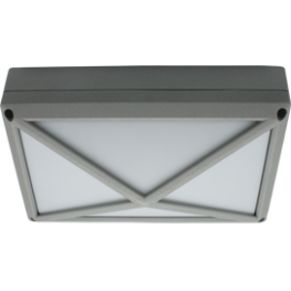 Ecola GX53 LED B4157S светильник накладной IP65 матовый Прямоугольник/Пирамида алюмин. 2*GX53 Серый 215x135x85