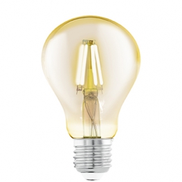 Лампа светодиодная  филаментная A75, 1х4W (E27), Ø75, L106, 2200K, 220lm, янтарь