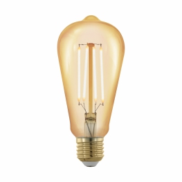 Лампа светодиодная филаментная диммируемая ST64, 4W (E27), 1700K, 320lm, золотая