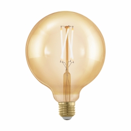 Лампа светодиодная филаментная диммируемая G125, 4W (E27), 1700K, 320lm, золотая
