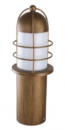 Уличный светильник напольный MINORCA, 1X60W (E27), IP54, H385, сталь, медная покраска/опаловое