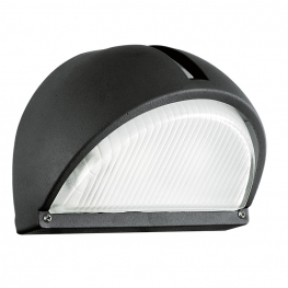 Уличный светильник настенный ONJA, 1X60W (E27), алюминий, черный/рифлённое стекло