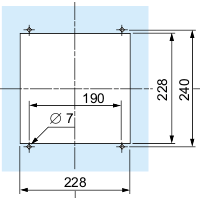 Вентиляционая Крышка для внеш.диаметр 90х340х340 мм IP54
