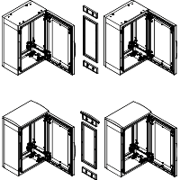 Horizontal coupling kit for PLA enclosure H500xD420 mm - IP55coupling