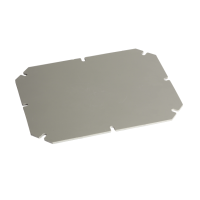 Mounting plate in galvanized steel, thickness 15 mm For boxes of H175W150 mm
