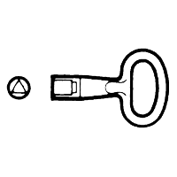 Металлический ключ 8мм, треугольник