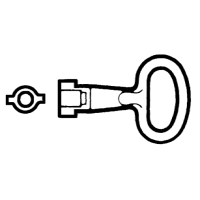 Металлический ключ с двойной бороздкой 5мм