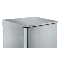 Stainless canopy 304L, Scotch Brite® finish, for enclosures W1000xD600 mm.