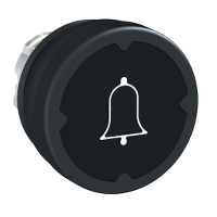pushbutton head for harsh environment - black - with marking