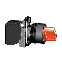 Переключатель 22 мм 230В красный с подсветкой