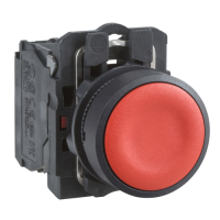 Кнопка 22 мм красная с возвратом
