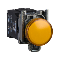 Сигнальная лампа 22 мм с трансформатором питания желтая