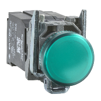 Сигнальная лампа 22 мм с трансформатором питания зеленая