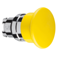 Головка кнопки 22 мм грибовидная желтая 40мм с возвратом
