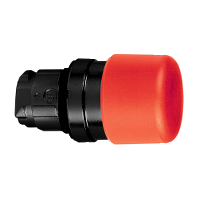 Головка кнопки 22 мм грибовидная красная 30мм с возвратом