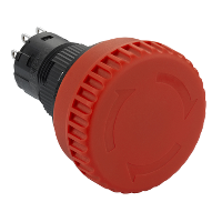 O16mm Emergency stop, Illuminated 24V, O32mm head, turn/pull to release, 2NC