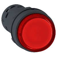 Кнопка 22 мм ДО 250В красная с подсверкой    