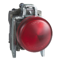 Сигнальная лампа O 22 - IP65 - красный - LED - 230-240В - клеммы - ATEX