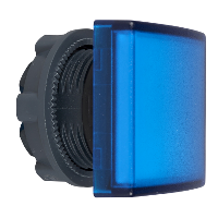 Головка сигнальной лампы 22 мм квадратная синяя