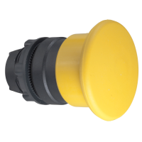 Головка грибовидной кнопки 22 мм с подсветкой желтая 40мм
