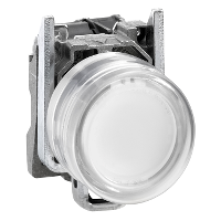 Кнопка с подсветкой ATEX - белый - O 22 - 24В    