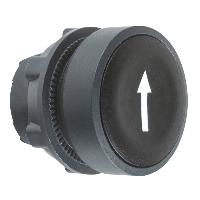 Головка черная для кнопки 22 мм с маркировкой "стрелка вверх"