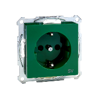 Механизм розетки SCHUKO для специальных электрических цепей, зеленый 