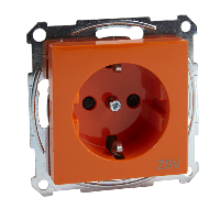 Механизм розетки SCHUKO для специальных электрических цепей, оранжевая