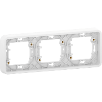 Mureva Styl - cover frame for socket outlet - 3 gangs - horizontal - white