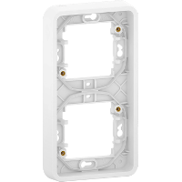 Mureva Styl - cover frame for socket outlet - 2 gangs - vertical - white