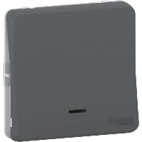 Mureva Styl - push-button locat with LED flush & surface mounting - grey
