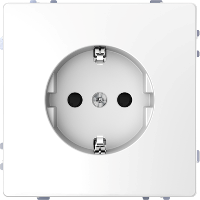 SCHUKO socket-outlet, shutter, screwless terminals, lotus white, System Design