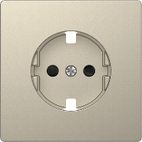 Central plate for SCHUKO socket-outlet insert, shutter, sahara, System Design