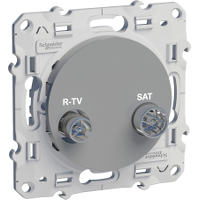 R-TV/SAT розетка - индивидуальная розетка - алюминий