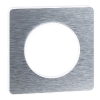 Touch - Рамка - 1 пост - белый & матов. металлический алюминий