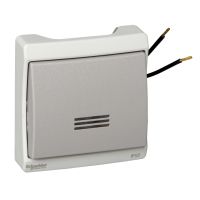 Кнопочный выключатель с подсветкой комб в блок, о/у, серый, в сборе IP55