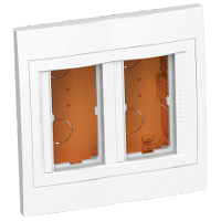 Altira - flush concentration box - 2 x 2 func 45x45 - depth 56,2mm - polar white