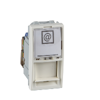 Unica - 1 RJ45 socket (S-One) - 1 m - Cat.6, FTP - ivory