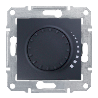 Светорегулятор поворотно -нажиной проходной, емкостный 60-500Вт/Ва,графит
