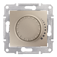 Светорегулятор поворотно -нажиной проходной, емкостный 60-500Вт/Ва,титан
