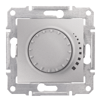 Светорегулятор поворотно -нажимной проходной емкостный 60-500Вт/Ва,алюминий