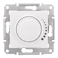 Светорегулятор поворотно -нажиной проходной, емкостный 60-500Вт/Ва,белый