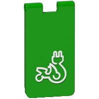 EVlink Spare part Flap green for domestic socket with Scooter white logo