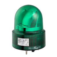 Лампа маячок вращающийся зеленый 24В AC/DC 120ММ      
